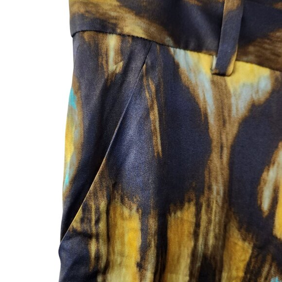 Ba&Sh Sama Floaty Wide Leg Patterned Trousers Brown Womens's Size US10 (42) - Picture 5 of 13